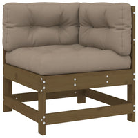 Thumbnail for Ecksofa mit Kissen Honigbraun Massivholz Kiefer