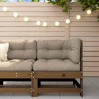 Thumbnail for Ecksofa mit Kissen Honigbraun Massivholz Kiefer