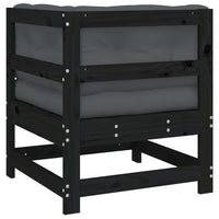 Thumbnail for Ecksofa mit Kissen Schwarz Massivholz Kiefer