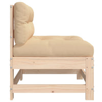Thumbnail for Mittelsofa mit Kissen Massivholz Kiefer