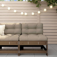Thumbnail for Mittelsofa mit Kissen Honigbraun Massivholz Kiefer