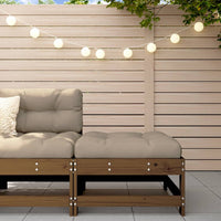 Thumbnail for Gartenhocker mit Kissen Honigbraun Massivholz Kiefer