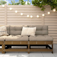 Thumbnail for Mittelsofas mit Kissen 2 Stk. Honigbraun Massivholz Kiefer