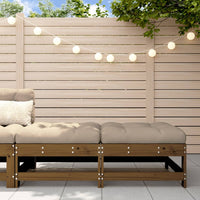 Thumbnail for Gartenhocker mit Kissen 2 Stk. Honigbraun Massivholz Kiefer