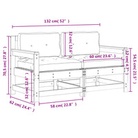 Thumbnail for Gartenstühle mit Kissen 2 Stk. Kiefernholz Imprägniert