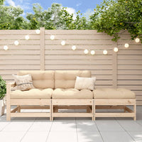 Thumbnail for 3-tlg. Garten-Lounge-Set mit Kissen Massivholz