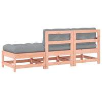 Thumbnail for 3-tlg. Garten-Lounge-Set mit Kissen Massivholz Douglasie