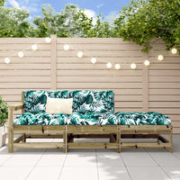 Thumbnail for 3-tlg. Garten-Lounge-Set mit Kissen Kiefernholz Imprägniert
