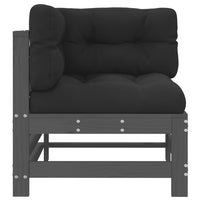 Thumbnail for Ecksofa mit Kissen Grau Massivholz Kiefer