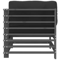 Thumbnail for Ecksofa mit Kissen Grau Massivholz Kiefer