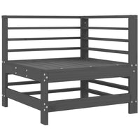 Thumbnail for Ecksofa mit Kissen Grau Massivholz Kiefer