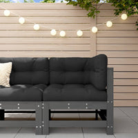 Thumbnail for Ecksofa mit Kissen Grau Massivholz Kiefer