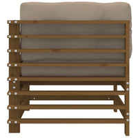 Thumbnail for Ecksofa mit Kissen Honigbraun Massivholz Kiefer