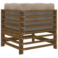Thumbnail for Ecksofa mit Kissen Honigbraun Massivholz Kiefer
