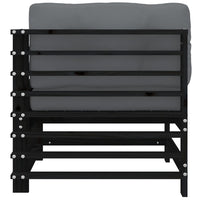 Thumbnail for Ecksofa mit Kissen Schwarz Massivholz Kiefer