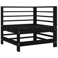 Thumbnail for Ecksofa mit Kissen Schwarz Massivholz Kiefer