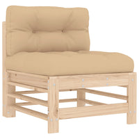 Thumbnail for Mittelsofa mit Kissen Massivholz Kiefer