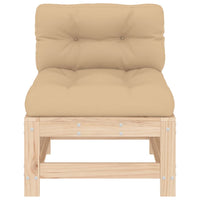 Thumbnail for Mittelsofa mit Kissen Massivholz Kiefer