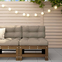Thumbnail for Mittelsofa mit Kissen Honigbraun Massivholz Kiefer
