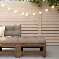 Thumbnail for Gartenhocker mit Kissen Honigbraun Massivholz Kiefer