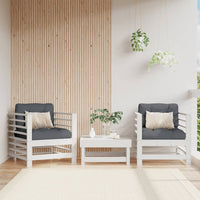 Thumbnail for Gartenstühle mit Kissen 2 Stk. Weiß Massivholz Kiefer
