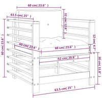 Thumbnail for Gartenstühle mit Kissen 2 Stk. Massivholz Douglasie