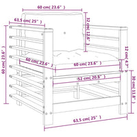Thumbnail for Gartenstühle mit Kissen 2 Stk. Kiefernholz Imprägniert