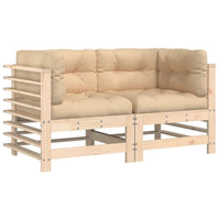 Thumbnail for Ecksofas mit Kissen 2 Stk. Massivholz Kiefer