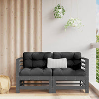 Thumbnail for Ecksofas mit Kissen 2 Stk. Grau Massivholz Kiefer