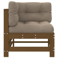 Thumbnail for Ecksofas mit Kissen 2 Stk. Honigbraun Massivholz Kiefer