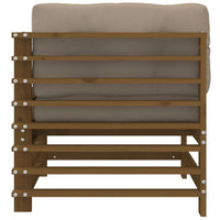 Thumbnail for Ecksofas mit Kissen 2 Stk. Honigbraun Massivholz Kiefer