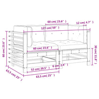 Thumbnail for Ecksofas mit Kissen 2 Stk. Honigbraun Massivholz Kiefer