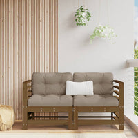 Thumbnail for Ecksofas mit Kissen 2 Stk. Honigbraun Massivholz Kiefer