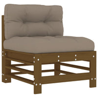 Thumbnail for Mittelsofas mit Kissen 2 Stk. Honigbraun Massivholz Kiefer