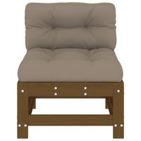 Thumbnail for Mittelsofas mit Kissen 2 Stk. Honigbraun Massivholz Kiefer