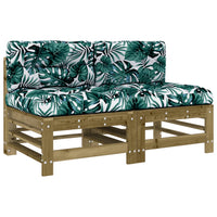 Thumbnail for Mittelsofas mit Kissen 2 Stk. Kiefernholz Imprägniert