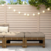 Thumbnail for Gartenhocker mit Kissen 2 Stk. Honigbraun Massivholz Kiefer