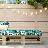 Thumbnail for Gartenhocker mit Kissen 2 Stk. Kiefernholz Imprägniert