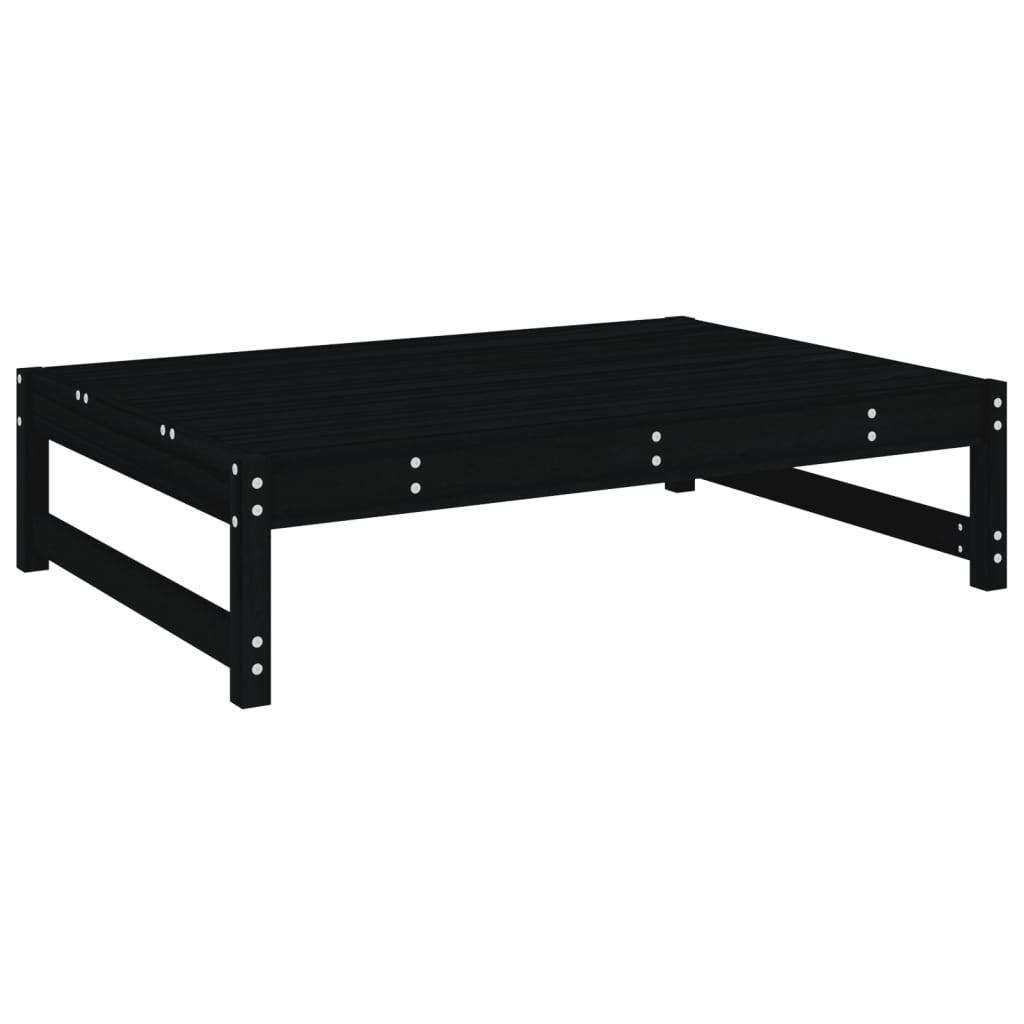 Gartenhocker Schwarz 120x80 cm Massivholz Kiefer