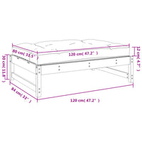 Thumbnail for Gartenhocker 120x80 cm Massivholz Douglasie