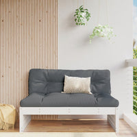 Thumbnail for Mittelsofa Weiß 120x80 cm Massivholz Kiefer