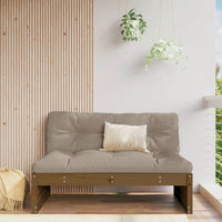 Thumbnail for Mittelsofa Honigbraun 120x80 cm Massivholz Kiefer