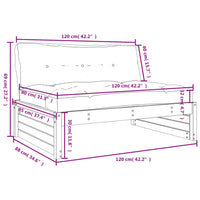 Thumbnail for Mittelsofa 120x80 cm Massivholz Douglasie