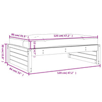 Thumbnail for Gartenhocker 120x80 cm Massivholz Douglasie