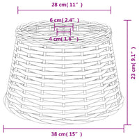 Thumbnail for Lampenschirm Weiß Ø38x23 cm Korbweide