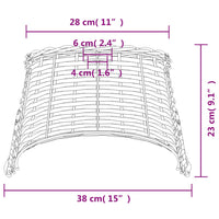 Thumbnail for Lampenschirm Weiß Ø38x23 cm Korbweide