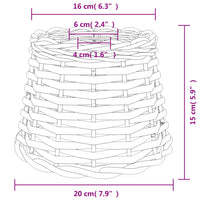 Thumbnail for Lampenschirm Braun Ø20x15 cm Korbweide