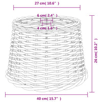 Thumbnail for Lampenschirm Weiß Ø40x26 cm Korbweide