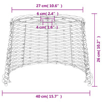 Thumbnail for Lampenschirm Weiß Ø40x26 cm Korbweide