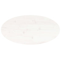 Thumbnail for Tischplatte Weiß 60x30x2,5 cm Massivholz Kiefer Oval